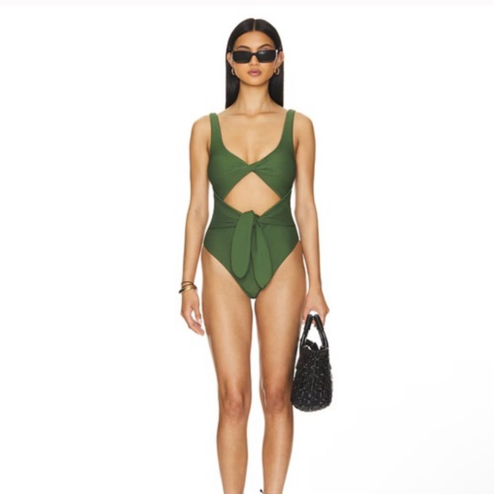 L*Space Olive Green Cutout Bikini